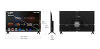 TCL Q3K QLED Smart TV 1080p FHD Google TV, Desain Tanpa Bingkai HDR Dolby Audio untuk Rumah & Hotel Distribusi Grosir
