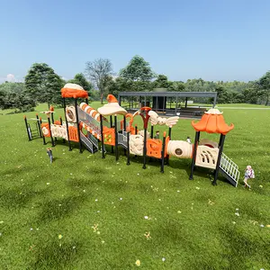 Parco giochi all'aperto per bambini attrezzature a tema personalizzato scivolo d'acqua