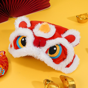 Chapeau de danse du lion pour chats, couvre-chef festif et chaud pour l'hiver, motif animal mignon, matériau en polyester - Product Image 3