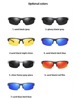 Lunettes de soleil de sport polarisées de luxe 6916 avec protection UV400 pour hommes, idéales pour une utilisation prolongée lors de courses intenses ou de randonnées.