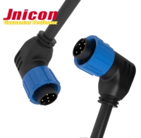 Jinicon M16 prise électrique à 90 degrés IP67/IP68 connecteur étanche moulé avec câble 2 3 4 5 6 7 8 broches