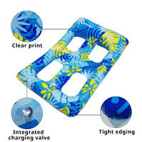 Nouveau design en gros personnalisé écologique PVC gonflable feuille motif champ lettre forme salon piscine flotteur