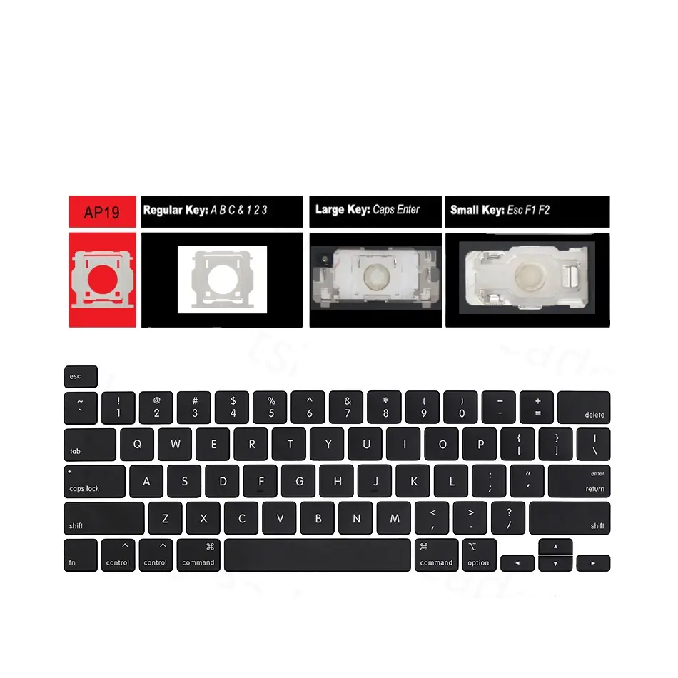 2023 Groothandel Laptop Keycap Voor Macbook Pro Air M1/M2 Toetsen Toetsenbord Caps A2779 A2780 A2485 A2442 A2338 Fabrieksfabrikant