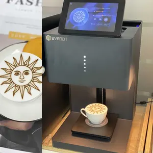 EVEBOT EB-PRO verbesserte hochpräzise Tintenstrahldrucker-Kaffee druckmaschine für Restaurant, um Bild auf Lebensmitteln zu drucken