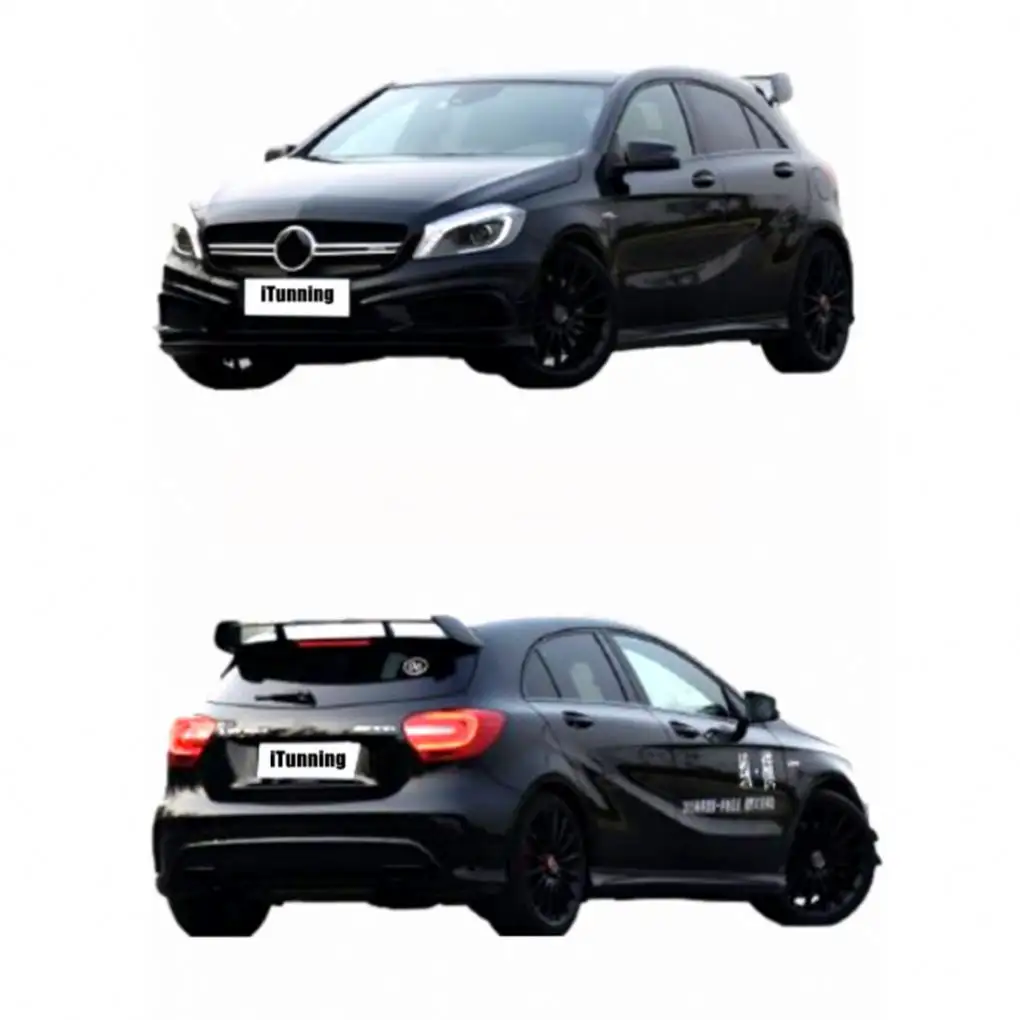 Upgrade A45 Amg Facelifting Body Kit Set Voor Mercedes Benz A-klasse W176 2013-2015 Koplamp Koplamp Achterlicht