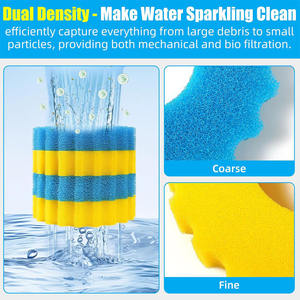 Tampon filtrant éponge compatible avec Grech/SUNSUN CPF 2500 filtres de bassin à pression Koi Fish, <span class=keywords><strong>mousse</strong></span> d'aquarium pour la <span class=keywords><strong>filtration</strong></span> - Product Image 4