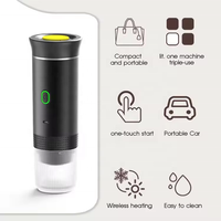 Nouvelle Génération Machine à Café Expresso Électrique Portable de Voyage 12V/220V Personnalisable pour Extérieur, Mini Machine à Capsules et à Café Moulu