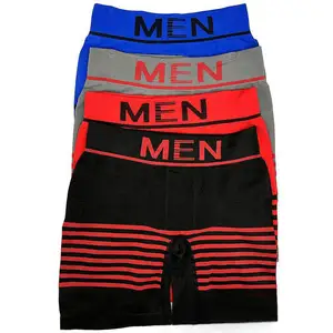 0.58 Dollar Model Hxk020 Boxers Lange Lengte Man Strip Prints Seks Ondergoed Boxershort Voor Mannen