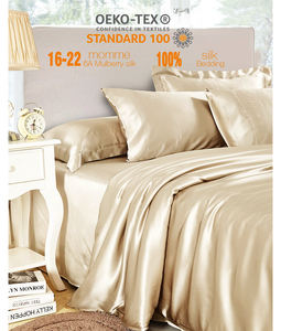 奢华丝绸床单100% 纯桑蚕丝床上用品四件套丝绸床单两次特大床 - Product Image 3