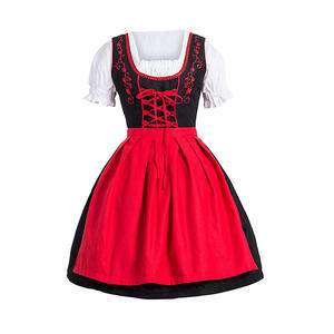 Disfraz de Oktoberfest para Mujer, Traje Bávaro Nacional con Estampado de Cuadros Rosas, Ropa de Club, Cosplay, Carnaval, Halloween, Fiesta de Disfraces - Product Image 5