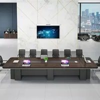Meubles de bureau Liyu, personnalisation en gros de bureaux de réunion en bois de qualité, table de conférence moderne de grande taille