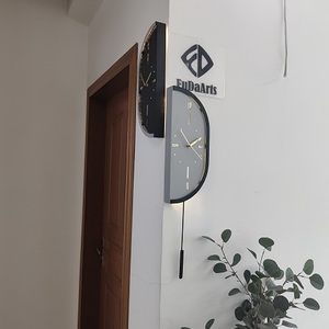 Horloge murale d'angle double face 40CM, nouvelle horloge silencieuse de luxe pour salon, décoration intérieure, livraison directe DDP - Product Image 2
