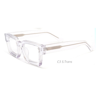 Nouvelles montures de lunettes optiques de luxe haut de gamme pour hommes et femmes matériau en acétate solide avec des lunettes à grande monture épaisses