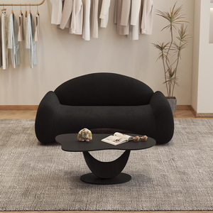 Ensemble de canapés en tissu de style nordique, simple, en ligne droite, pour petit appartement, salon de beauté, avec rembourrage en éponge - Product Image 3