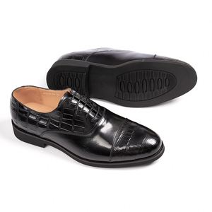 Chaussures habillées classiques pour hommes personnalisables en cuir véritable italien, style Oxford à lacets, plates, pour le travail, toutes saisons (été et hiver) - Product Image 2