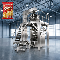 Máquina Empacadora Vertical Automática VFFS con Pesadora Multicabezal para Palomitas de Maíz, Snacks Inflados, Frutas Secas y Nueces