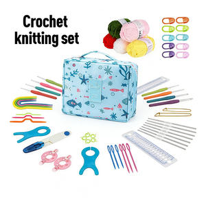 Kit d'outils de crochet, accessoires de tricot en fil carré, bricolage, ensemble d'apprentissage pour débutants, crochets ergonomiques simples et écologiques - Product Image 6