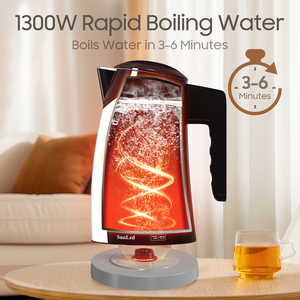 Sunled Wholesale Custom European Home Appliances Smart Low <strong>Wattage</strong> Tea Pots Hot Water <strong>Kettle</strong> Heat Electric <strong>Kettle</strong> - Product Image 3