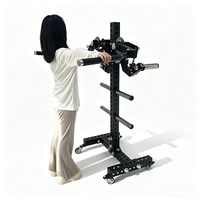 Appareil d'entraînement pour levée latérale des ailes, support de rangement multifonctionnel pour poids, équipement de fitness robuste pour exercices d'épaules