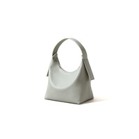 Tas Selempang Kulit Asli Wanita Vintage 2025 Warna Solid Model Hobo dengan Ritsleting Kapasitas 1-1.9L