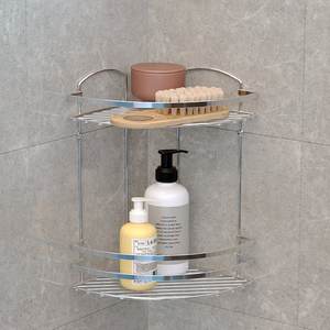 Étagère de douche d'angle 2 niveaux 24x24 cm H.37.5 chromée - Product Image 1