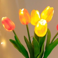 Lampu LED Ranting Bunga Tulip Mawar Plum untuk Vas Meja Pot Bunga Dekorasi Natal Liburan Pesta Pernikahan Ruangan