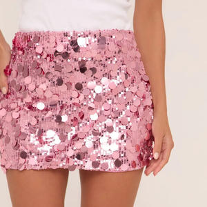 New Style Mid Rise Slim Fit Bodycon <strong>Skirt</strong> for Women's Fashion Sequin Sexy Micro Mini <strong>Skirt</strong> - Product Image 6