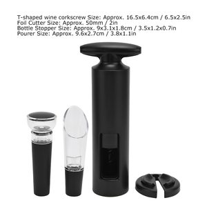 Hot Sale Classical Black Wine Opener Decanter Red Wine Aerator Pourer <b>Bottle</b> <b>Stopper</b> Portable <b>Bottle</b> Opener - Product Image 6