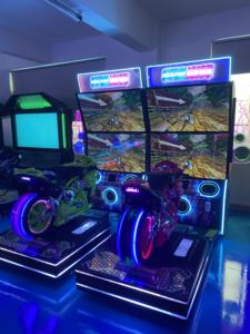 Nouveau simulateur de course <span class=keywords><strong>VR</strong></span> 55 pouces 2026, machine d'arcade à double écran dynamique, équipement de salle de jeux à monnayeur - Product Image 1