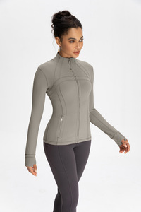 เสื้อโยคะ SUHE TS-009 Athena สำหรับผู้หญิง แขนยาว ซิปคอตั้ง ทรงเข้ารูป สีพื้น สำหรับออกกำลังกายและเล่นกีฬา - Product Image 6