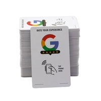 Carte NFC en PVC pour les médias sociaux avec puce NTAG215 13,56 MHz RFID, compatible avec Google Maps