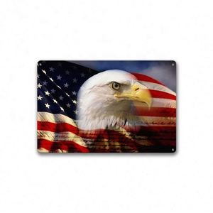 Letrero Decorativo de Metal con Bandera Americana Personalizada para Fiestas al Aire Libre, Decoración Colgante para el Día de la Independencia - Product Image 4