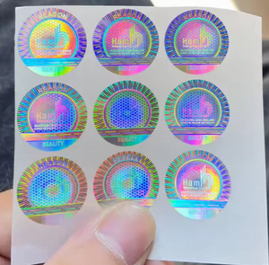 Custom Holographic Adhesive Paper Label UV Glossy Anti-<strong>Fake</strong> <strong>Security</strong> Seal Void Sticker for Earphone Packaging - Product Image 2