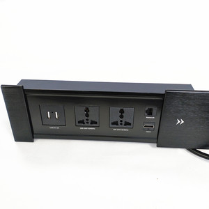 Universal Plug Sliding Open Desktop Power <strong>Socket</strong> with USB Port /electrical Sliding <strong>Cover</strong> Power <strong>Socket</strong> Box Tabletop <strong>Socket</strong> 16A CE - Product Image 2