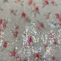 Tube de perles design personnalisé tissu de maille à paillettes brodé de paillettes