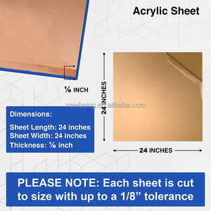 Feuille acrylique transparente-Feuille de <span class=keywords><strong>plexiglas</strong></span> mince de 1/8 pouces d'épaisseur pour l'artisanat de bricolage, remplacement de fenêtre en <span class=keywords><strong>plexiglas</strong></span> - Product Image 2
