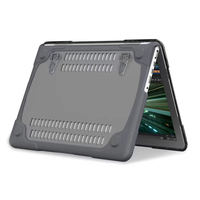 Funda de maletín para portátil de 16 pulgadas a prueba de golpes dura de doble capa para MacBook Pro M1, funda protectora de Material para PC, soporte para uso de ordenador