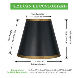 <span class=keywords><strong>Paralume</strong></span> Artigianale in Tessuto Rigido con Design Tradizionale, Ecologico, Attacco <span class=keywords><strong>E14</strong></span>, Finitura Verniciata a Polvere per Lampadari - Product Image 2