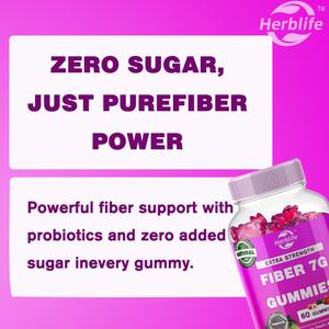 Vente chaude OEM - Personnalisable - Gummies à base de fibres pour adultes - 2 paquets (total 120 gummies) 7g de fibres par portion |   Extra fort - Product Image 3