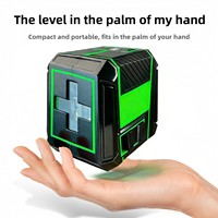 Niveau laser de construction efficace, mini-outil de nivellement automatique à faisceau vert 2 lignes avec support trépied pour les tâches de traçage