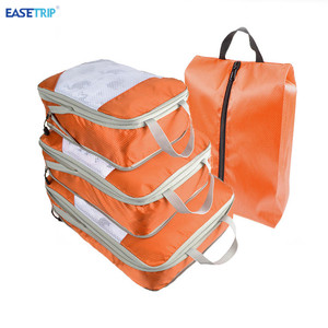 Juego de Cuatro Bolsas de Almacenamiento de Viaje Unisex, Impermeables, de Nailon, Comprimibles, Multifuncionales, con Cierre de Cremallera para - Product Image 3