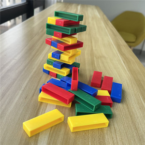 Enfants et adultes, 40 pièces, petit ensemble éducatif de voyage, jouets en plastique, tour de culbute, blocs de construction empilables, jeu de société avec <span class=keywords><strong>dés</strong></span> - Product Image 3
