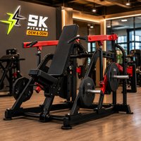 Máquina de Press de Hombros Sentado SK Comercial, Equipo Profesional de Fuerza con Carga de Placas para Estación de Desarrollo Muscular Deltoidal