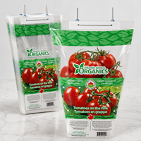 Op maat gemaakte logo tomaten gravure bedrukte staande pouch zak, food grade, hitte verzegelbaar, CPP transparant, trapeziumvormig, voor fruit en groenten van de boerderij