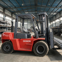 Nouveau chariot élévateur diesel robuste de 7 tonnes certifié CE, moteur haute capacité, manutention de conteneurs en acier pour entrepôt et commerce de détail