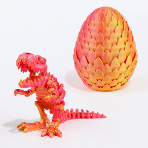 ไข่ไดโนเสาร์พิมพ์ 3 มิติ สีสันสดใส ทำจากพลาสติกและวัสดุแก้ว - Product Image 4