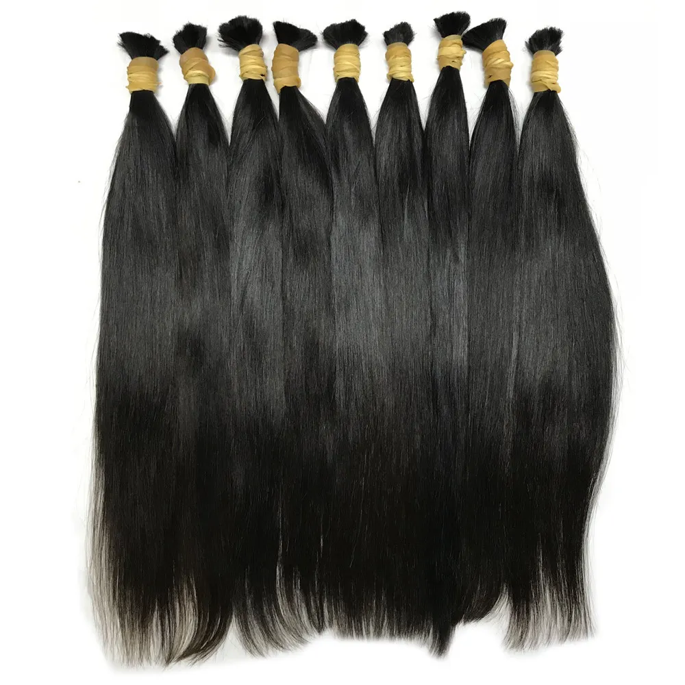 Becus hair raw unprocessed 100% virgin wholesale bulk hair extensions virgin brazilian and peruvian hair bulk