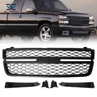 Grille avant de remplacement en ABS de qualité supérieure, peinture noire, pour Silverado 1500 2005-2006