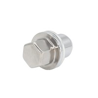 Écrou de roue hexagonal 23 mm, largeur 34 mm, hauteur 45 mm, conique à 60 degrés, en acier argenté, pour Land Rover Range Rover Sport Executive LR068126