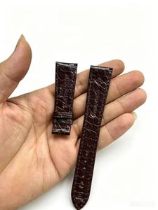 <span class=keywords><strong>Bracelet</strong></span> de montre en <span class=keywords><strong>cuir</strong></span> d'alligator véritable fait main de 12 mm à 22 mm, remplacement pour Patek Philippe 5146 5227 5296 5936, compatible avec fermoir plié - Product Image 4